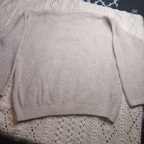 Eddie Bauer Sweater Mens XLT Beige Knit USA Classic 5 Button Henley Fisherman - Picture 10 of 16